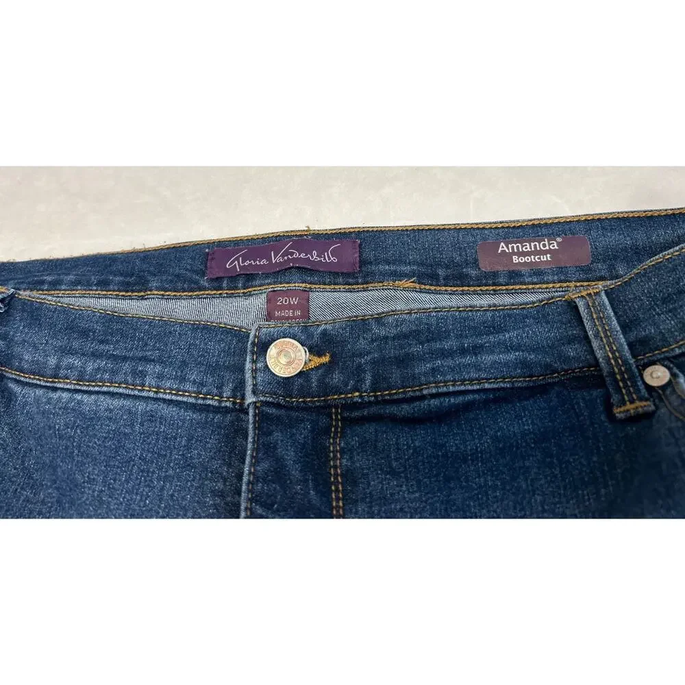 Gloria Vanderbilt Women's Jeans Size 20W Blue Amanda Bootcut Plus Size Denim - Picture 3 of 7